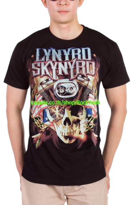 เสื้อวง-lynyrd-skynyrd-ลินเนิร์ด-สกินเนิร์ด-ไซส์ยุโรป-เสื้อยืดวงดนตรีร็อค-เสื้อร็อค-rcm1796-ราคาคนไทย