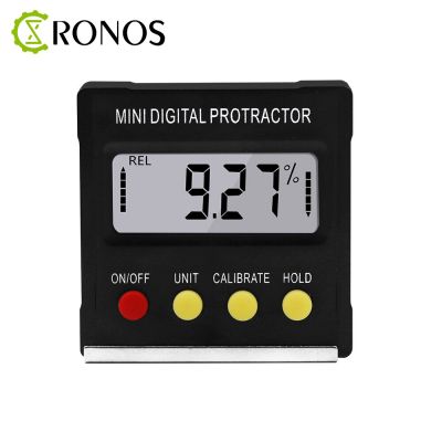 Mini Electronic Digital Display Inclinometer, LCD Display Slope Level Protractor, Magnetic Angle Ruler Inclination Tool