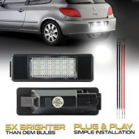 2PCS 12V Canbus LED Car license plate light Number lamp For Citroen C2 C3 C5 C6 C8 For Peugeot 106 1007 207 307 406 407 607