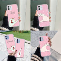 Z-125 Love Heart Couple อ่อนนุ่ม TPU เคสโทรศัพท์ หรับ iPhone 12 14 5 8 11 6 6s 5s 13 Pro SE Plus Mini Max โปร่งใส ปก