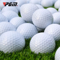 ขายส่ง10Pcs PGM Double Layer ลูกกอล์ฟ Golf Swing Putting Practice Ball สีขาวมาตรฐาน Blank Golf Ball ปรับแต่งโลโก้