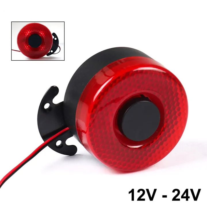Fire Protection Alarm DC 12 V / 24 V Safety System Siren Alarm with Strobe Warning, Sound Alarm, Siren, 105 dB Ideal for Home School Offices
