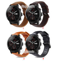 สายหนังแท้สำหรับ Huami Amazfit PACE / Stratos 2 2S 3/ GTR2 GTR 2e