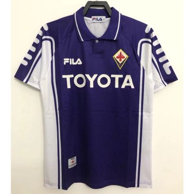 เสื้อกีฬาแขนสั้น ลายทีมชาติฟุตบอล Fiorentina 99-00 คุณภาพสูง ไซซ์ S-XXL