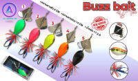 เหยื่อตกปลา Buzz bait B-Fox (บัสเบท บี-ฟ็อก) เกรดพรีเมียม เหมาะกับงานชะโด กระสูบ กะพง  ใบพัดทำจากสแตนเลสอย่างดี เสียงดังฟังชัด ความยาวรวม 14 เซน. ตัวกบยาว 5 เซน. น้ำหนัก 14.2 กรัม. ตะขอเบ็ดไฮคาร์บอน2/0  ลวดแข็งแรง เบอร์ 1.5 mm.