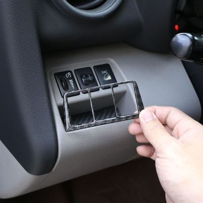 huawe Car Carbon Fiber Interior Headlight Switch Button Cover Frame Trim For Toyota Rav4 RAV 4 2006 2007 2008 2009 2010 2011 2012