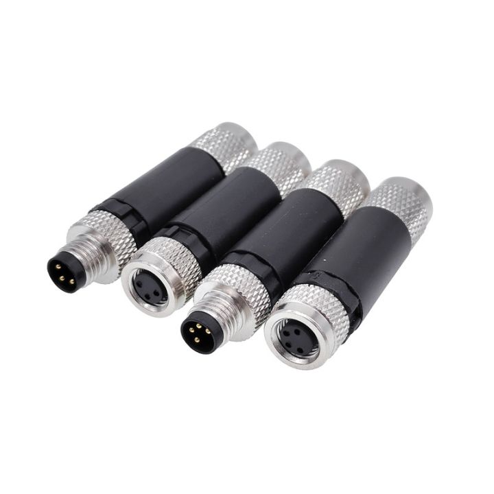 1pcs-m8-sensor-connector-non-welding-screw-connection-metal-a-code-bend-angle-3pin-4pin-ip68-straight-waterproof-connectors