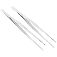 2PCS Kitchen Tweezers Grill Tongs Stainless Steel Long Chef Food Clip BBQ Meat Beef Tong Bar Bartending Tweezer 30cm