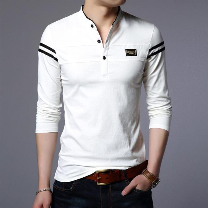 New Men's Clothing Men's Long Sleeve Slim Casual Hot Spot Men's Men's Long  Sleeve Top Men's Fashion