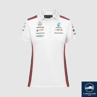 Mercedes-AMG Petronas ทีม2023โปโลสีขาว (อย่างเป็นทางการ F1 Merch) -ร้านสูตร Juan