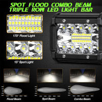 21pcs 4นิ้ว Offroad LED BAR 12V ไฟ LED ทำงานสำหรับรถ truct เรือ A 6000K รถแทรกเตอร์60W 128.00LM Spotlight LED Light Bar