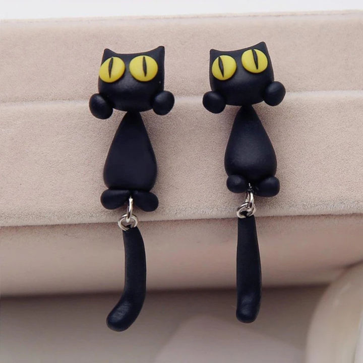 funny-cartoon-cat-earrings-unique-womens-yellow-eye-cat-long-tail-splits-type-cute-fashion-dangler-women-ear-stud-for-girls
