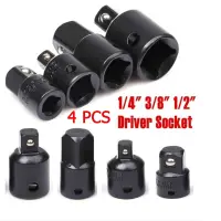 4pcs 1/4 3/8 1/2 Drive Socket Adapter Converter Reducer Air Impact Craftsman Socket Wrench Adapter Hand Tools Set Repair Tools