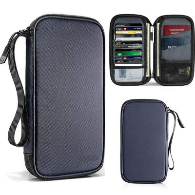 กระเป๋าใส่หนังสือเดินทางสำหรับครอบครัว,Iway RFID กระเป๋าเงินสำหรับเดินทางที่ใส่ตั๋วกันน้ำได้พร้อมสายโซ่บัตรเครดิต9ใบพับได้สูงสุด6ใบ