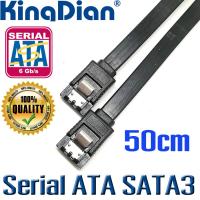 1PCs KingDian 50cm Serial ATA SATA3 6Gb/s Data Transfer Straight Cables 7 Pin SATA Cable Line For HDD Hard Disk Drive SSD