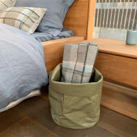 Leather Table Floor Storage Laundry Basket Simple Retro Bedside Sundries Storage Basket