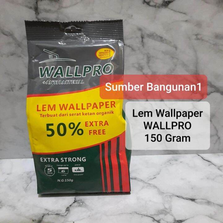 Lem Wallpaper WALLPRO 150 gram perekat walpaper kuat tembok organik