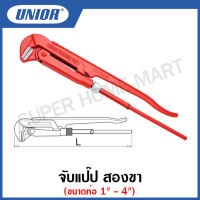 Unior ประแจจับแป๊ป สองขา ขนาด 1 นิ้ว ถึง 4นิ้ว (Pipe Wrench 90 degrees) รุ่น 480 (480/6)