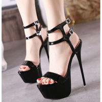 COD 2021 New plus Size Ultra-High Heel Catwalk Sandals Womens Summer Thin Heeled Waterproof Platform Nightclub Sexy High Heels