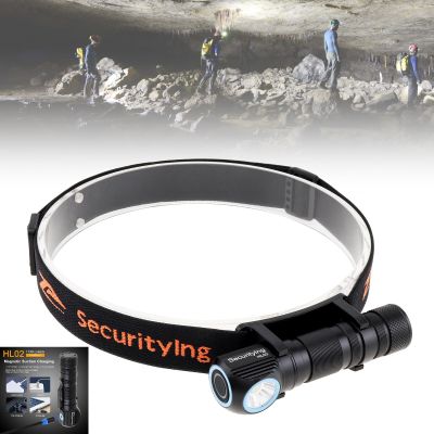 SecurityIng SST40 LED Headlamp 1130Lm 18650 Rechargeable Headlight Flashlight with Magnetic Charge Magnetic Tail Power Indicator Power Points  Switche