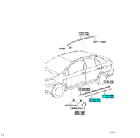 ส่งฟรี คิ้วโครเมี่ยมประตูหน้า/หลัง Toyota ACV30 ตาเหยี่ยว CAMRY 03-06 (75793-06010/75794-06010/75797-06010/75798-06010) แท้ศูนย์