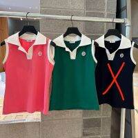 SOUTHCAPE Golf เสื้อกั๊กแขนกุดสำหรับสุภาพสตรีเสื้อผ้าฤดูร้อนลำลองกีฬากอล์ฟแฟชั่นผู้หญิงติดตั้ง Lapels Le Coq XXIO Callaway1 UTAA Castelbajac▧▬✶