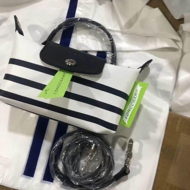 fadai-bag-french-longchamp-dumpling-bag-new-nylon-navy-striped-mini-portable-one-shoulder-mobile-phone-bag