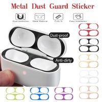 Metal Dust Guard Sticker Case for Apple Airpods Pro Earphone Cover for Airpods 2 1 Air Pods 3 Headphone Charging Box Accessories Wireless Earbud Cases