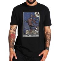 The Fool Tarot Card Tshirt Gothic Creepy Halloween Essential Tee Shirt Novelty Gift For Men 100% Cotton T-Shirt