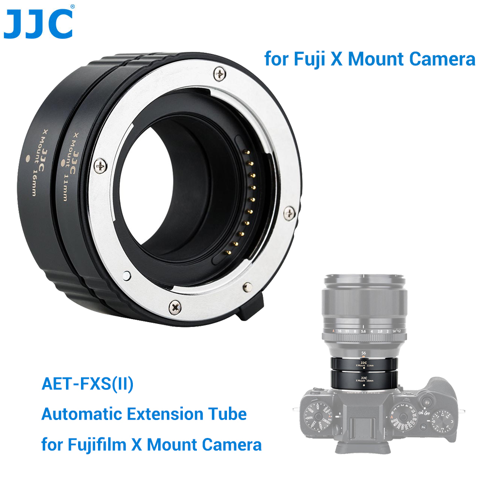 JJC Auto Focus Macro Extension Tube Set for Fujifilm X Mount Camera Fuji X-T2 X-T3 X-T1 X-T20 X-T30 X-T10 X-T100 X-H1 X-PRO2 X-A5 X-A3 X-A2 X-A10 X-E3 X-E2 X-E2S X-M1,Replaces Fuji MCEX-11 & MCEX-16 