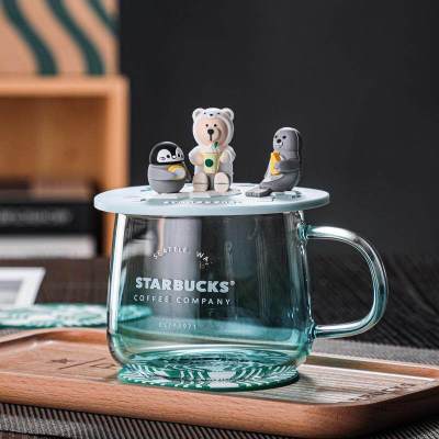 Starbuck แก้วสีน้ำเงินมาการองแก้วกาแฟทนความร้อนสร้างสรรค์สาวน่ารักนมถ้วยชาสำนักงาน Starbuck ร้านเรือธง9201
