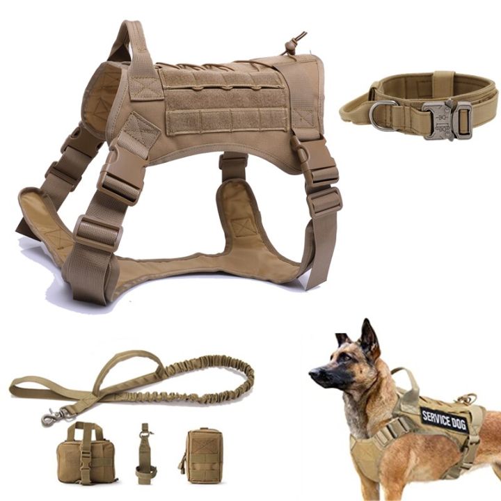 Tactical Military Vest K9 Pet Outdoor Training Vest Dog Harness And ...