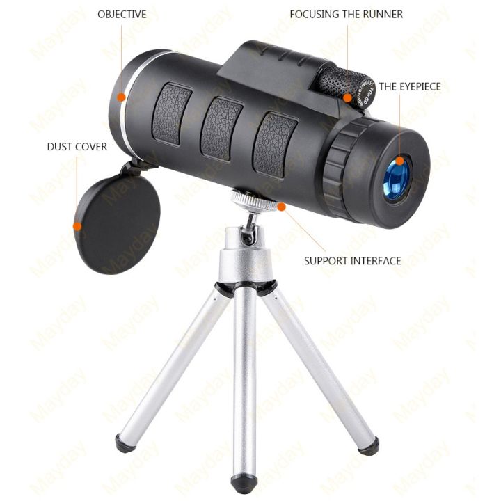 กล้องส่องทางไกล-กล้องดูนก-กล้องส่องทางไกลแบบตาเดียว-40x60-mini-portable-night-vision-hunting-monocular-powerful-camping