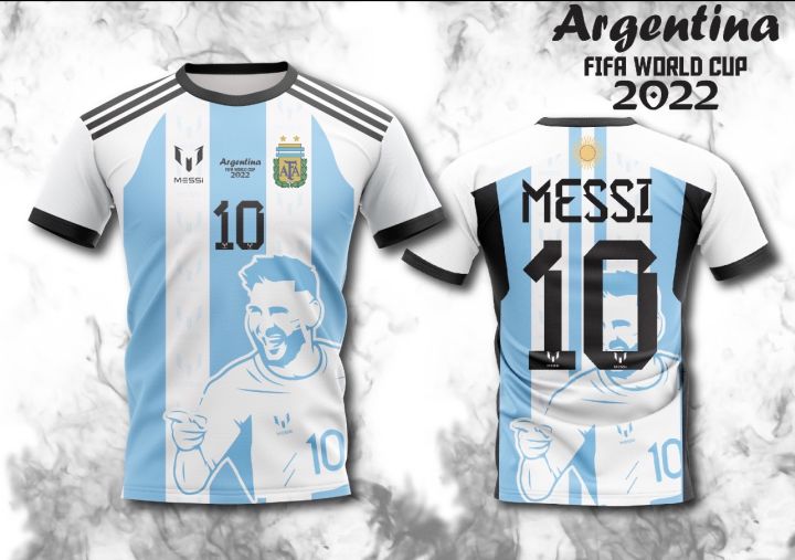 เสื้อพิมพ์ลาย ยอดฮิต ลาย อาเจนติน่า เมสซี่ MESSI 2022