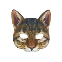 Creamnin 1Pc หน้ากากครึ่งตาคอสเพลย์หน้ากากแมว Fun Cat สำหรับเครื่องแต่งกาย Masquerade Carnival Halloween Banquet (Green Dragon Li Cat Style)