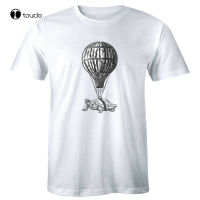 Flying Turtle With Hot Air Balloon Image Tshirt For Men Funny Tee Shirt Tee Shirt