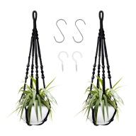 2Pcs Macrame Hanging Planter, Hanging Planter Set, Handmade Hanging Plant Stand for Indoor and Outdoor Decor thumbnail