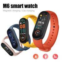 （Dark blue watch） M6Watch ผู้ชายผู้หญิง BraceletRate MonitorSport SmartWatchTracker สำหรับ iPhone