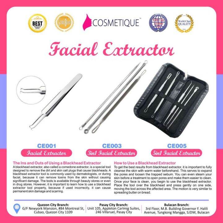 Facial Extractor Tweezer for Blackheads Whiteheads Removal Comedone