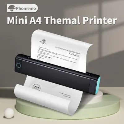 Phomemo M08F A4เครื่องพิมพ์เทอร์มอลพกพาได้รองรับกระดาษความร้อน8.26X11 69นิ้วเครื่องพิมพ์สำหรับเดินทางโทรศํพท์เคลื่อนที่ไร้สายสำหรับรถยนต์และสำนักงาน