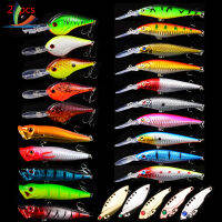 Weihe 25ชิ้น/ล็อต Hard Bait Kit Minnow Popper Crankbait VIB 4รุ่นผสมเหยื่อตกปลา Set