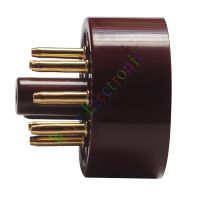 Wholesale and retail 4pc 8Pin Red Gold Bakelite Vacuum Tube sockets Saver Fr 6L6 EL34 KT88 audio amp free shipping