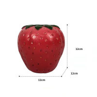 2021 New Strawberry Shape Flower Vase Creative Flower Pot Art Vases Sculpture Desktop Plant Pot for Home Decor Ornament Gift