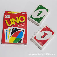 New style ไพ่ Uno Classic Solitaire หนา Uno เกมไพ่การ์ดเกมการ์ดเด็กโป๊กเกอร์ Uno