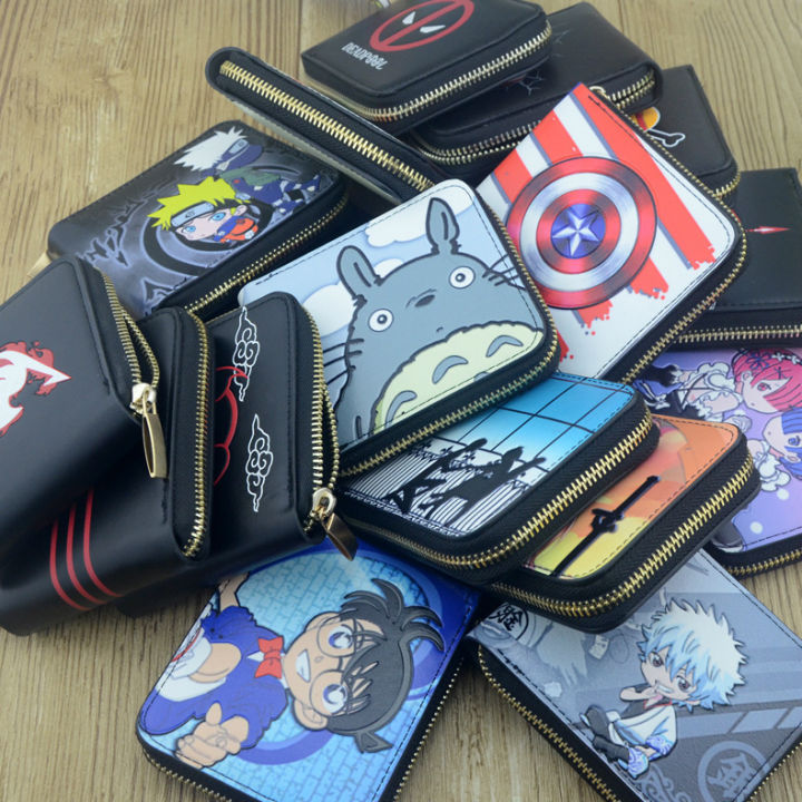 the-avenger-s-เด็กผู้หญิงซิปกระเป๋าสตางค์สั้นพิมพ์กระเป๋าสตางค์เด็กสร้างสรรค์แฟชั่นหนัง-pu-กระเป๋าสตางค์จูเนียร์