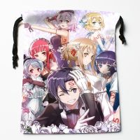 New Arrival Sword Art Online Drawstring Bags Print 18X22CM Soft Satin Fabric Resuable Storage Storage Clothes Bag Shoes Bags