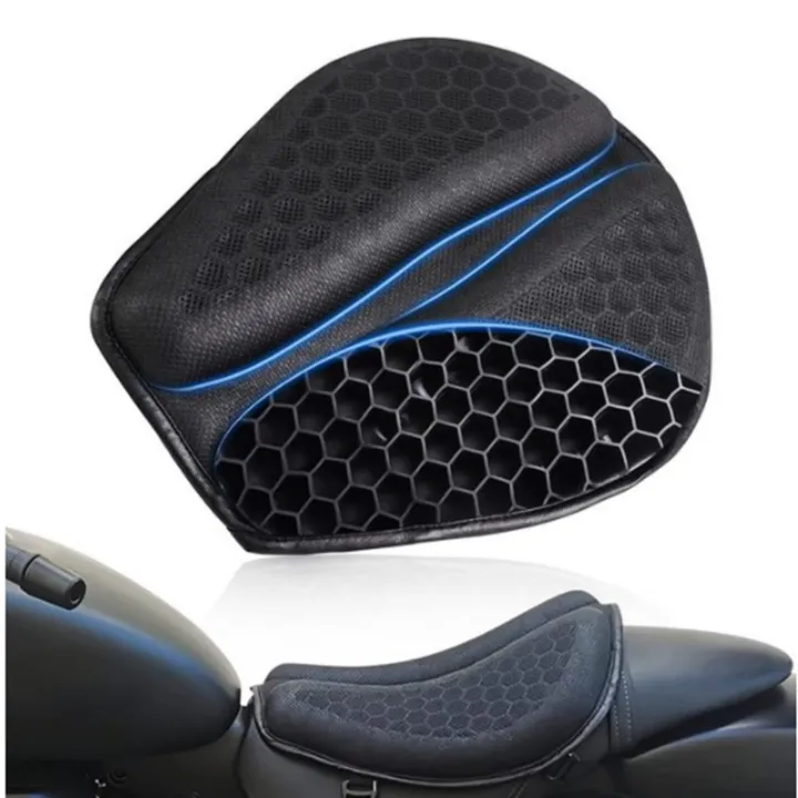 Universal Motorcycle Seat Cushion Newest Jelly Gel Material 3D Honeycomb  Shock Absorbing Seat Pad with Motorcycle Seat Cover