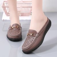 Summer Womens New Versatile Fashion Muller Shoes, Flat Bottom Sandals and Slippers