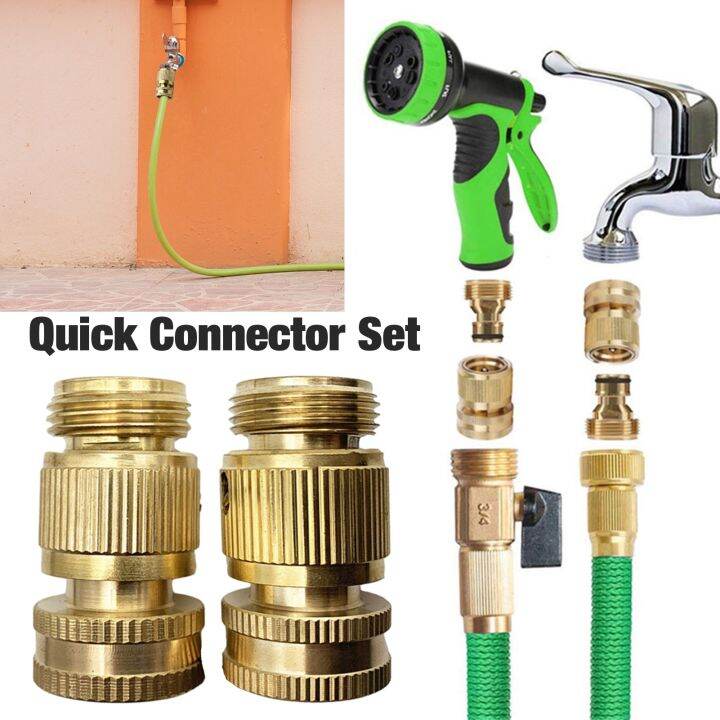 Garden Water Pipe Quick Coupling Easy To Install Solid Brass Hose