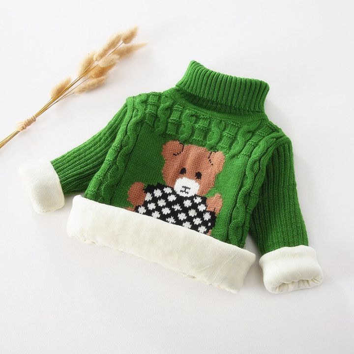 winter-kids-sweaters-plus-velvet-thick-turtleneck-pullover-boys-coats-warm-winter-girls-sweater-stretch-bear-knitted-bottoming